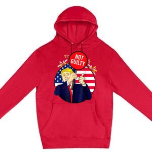 Trump Not Guilty 2024 Free Trump Premium Pullover Hoodie