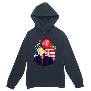 Trump Not Guilty 2024 Free Trump Urban Pullover Hoodie