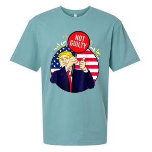 Trump Not Guilty 2024 Free Trump Sueded Cloud Jersey T-Shirt