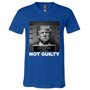 Trump Not Guilty Mug Shot Free Trump I Stand With Trump V-Neck T-Shirt