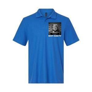 Trump Not Guilty Mug Shot Free Trump I Stand With Trump Softstyle Adult Sport Polo