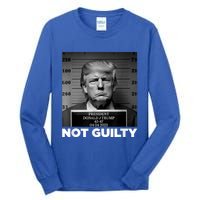 Trump Not Guilty Mug Shot Free Trump I Stand With Trump Tall Long Sleeve T-Shirt