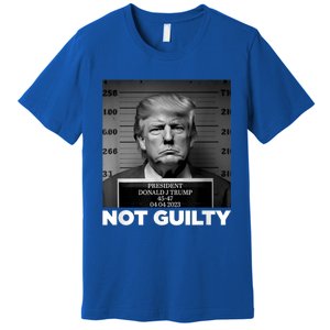 Trump Not Guilty Mug Shot Free Trump I Stand With Trump Premium T-Shirt