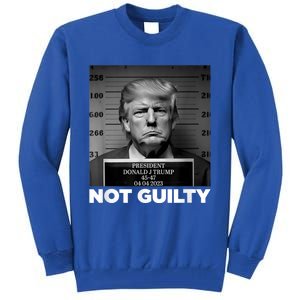 Trump Not Guilty Mug Shot Free Trump I Stand With Trump Tall Sweatshirt