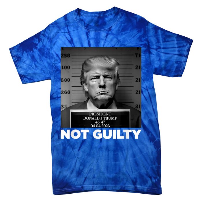 Trump Not Guilty Mug Shot Free Trump I Stand With Trump Tie-Dye T-Shirt