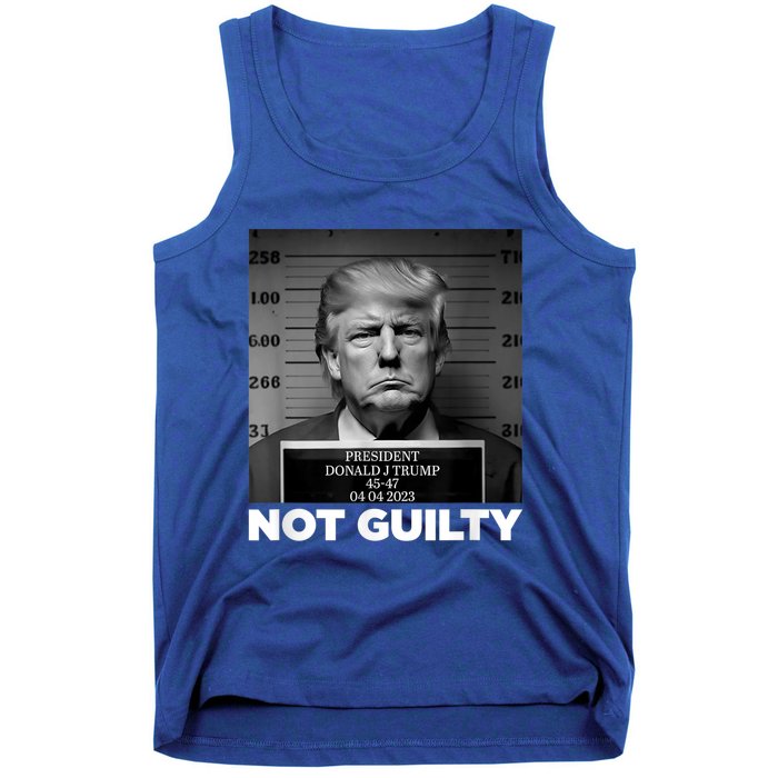 Trump Not Guilty Mug Shot Free Trump I Stand With Trump Tank Top