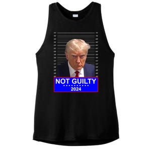 Trump Not Guilty Mugshot 2024 Election Ladies PosiCharge Tri-Blend Wicking Tank