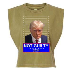 Trump Not Guilty Mugshot 2024 Election Garment-Dyed Women's Muscle Tee