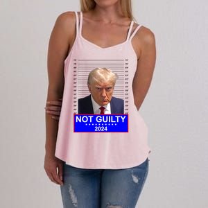 Trump Not Guilty Mugshot 2024 Election Women's Strappy Tank