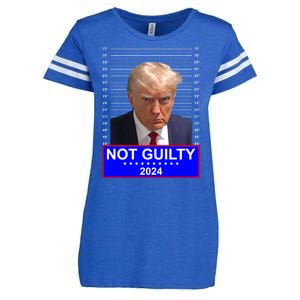 Trump Not Guilty Mugshot 2024 Election Enza Ladies Jersey Football T-Shirt