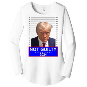 Trump Not Guilty Mugshot 2024 Election Women's Perfect Tri Tunic Long Sleeve Shirt