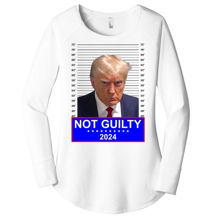 Trump Not Guilty Mugshot 2024 Election Women's Perfect Tri Tunic Long Sleeve Shirt