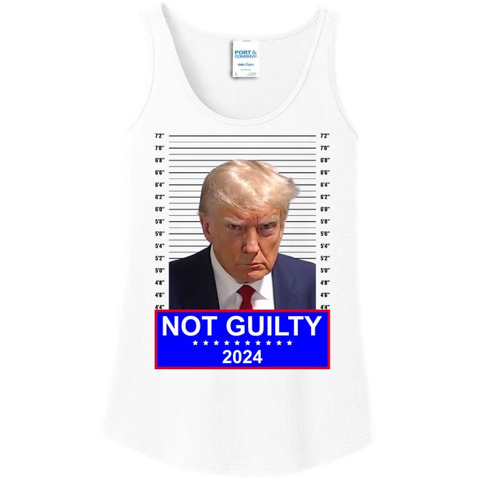 Trump Not Guilty Mugshot 2024 Election Ladies Essential Tank