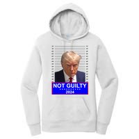 Trump Not Guilty Mugshot 2024 Election Women's Pullover Hoodie