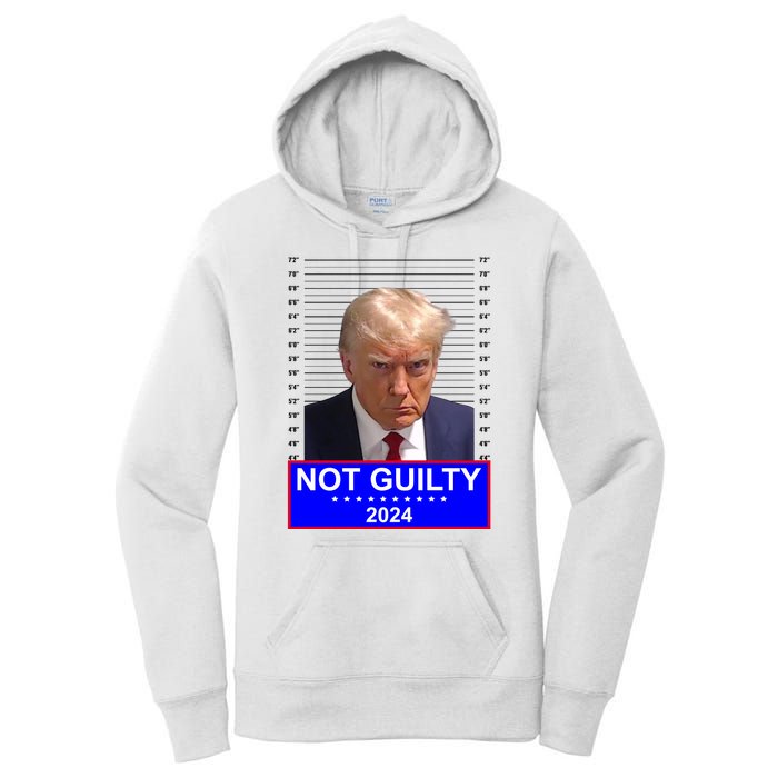 Trump Not Guilty Mugshot 2024 Election Women's Pullover Hoodie