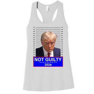 Trump Not Guilty Mugshot 2024 Election Women's Racerback Tank