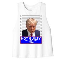 Trump Not Guilty Mugshot 2024 Election Women's Racerback Cropped Tank