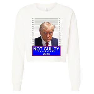 Trump Not Guilty Mugshot 2024 Election Cropped Pullover Crew