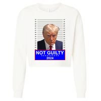 Trump Not Guilty Mugshot 2024 Election Cropped Pullover Crew