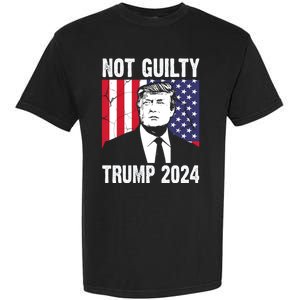 Trump Not Guilty 2024 Free Trump Usa Election Garment-Dyed Heavyweight T-Shirt