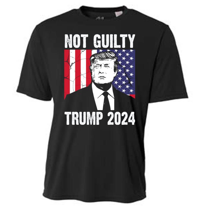 Trump Not Guilty 2024 Free Trump Usa Election Cooling Performance Crew T-Shirt