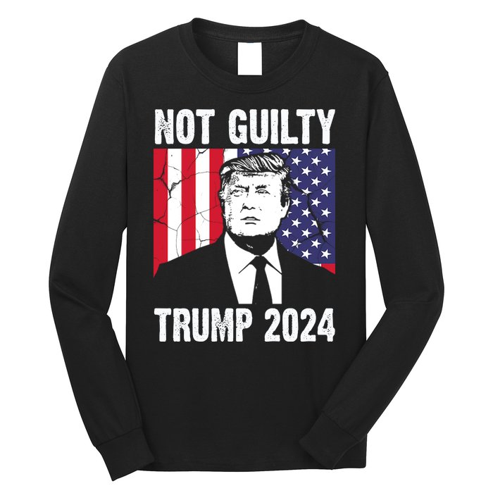 Trump Not Guilty 2024 Free Trump Usa Election Long Sleeve Shirt