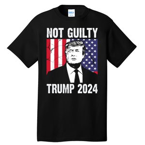 Trump Not Guilty 2024 Free Trump Usa Election Tall T-Shirt