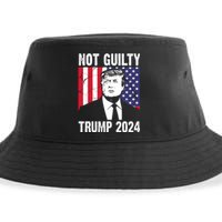 Trump Not Guilty 2024 Free Trump Usa Election Sustainable Bucket Hat