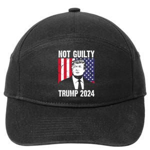 Trump Not Guilty 2024 Free Trump Usa Election 7-Panel Snapback Hat