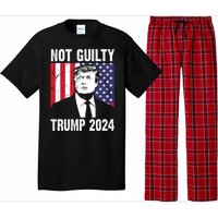 Trump Not Guilty 2024 Free Trump Usa Election Pajama Set