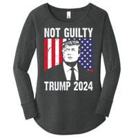 Trump Not Guilty 2024 Free Trump Usa Election Women's Perfect Tri Tunic Long Sleeve Shirt