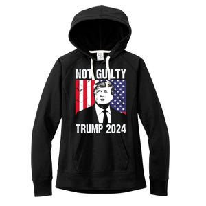 Trump Not Guilty 2024 Free Trump Usa Election Women's Fleece Hoodie