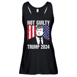 Trump Not Guilty 2024 Free Trump Usa Election Ladies Essential Flowy Tank