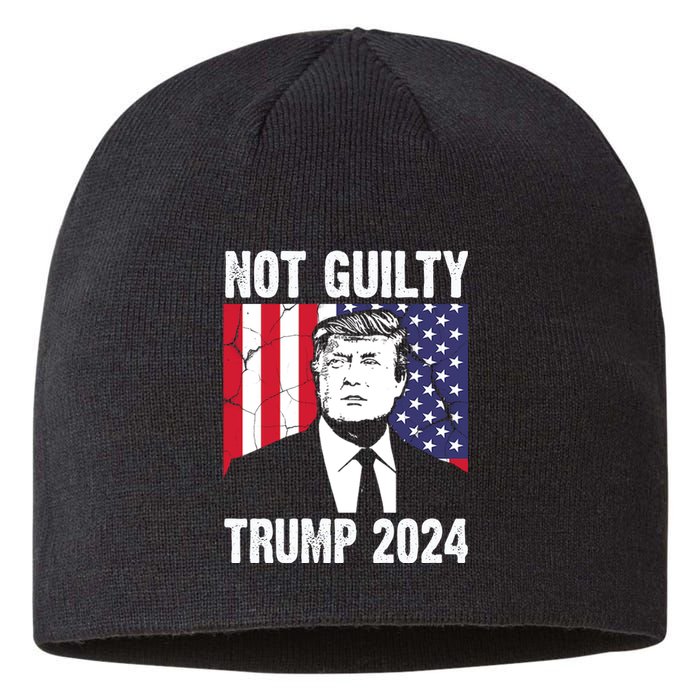 Trump Not Guilty 2024 Free Trump Usa Election Sustainable Beanie