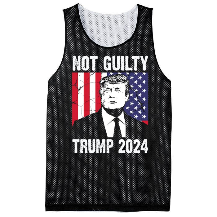 Trump Not Guilty 2024 Free Trump Usa Election Mesh Reversible Basketball Jersey Tank