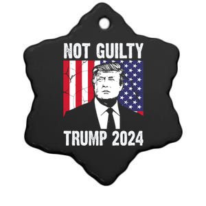 Trump Not Guilty 2024 Free Trump Usa Election Ceramic Star Ornament