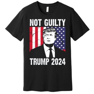 Trump Not Guilty 2024 Free Trump Usa Election Premium T-Shirt