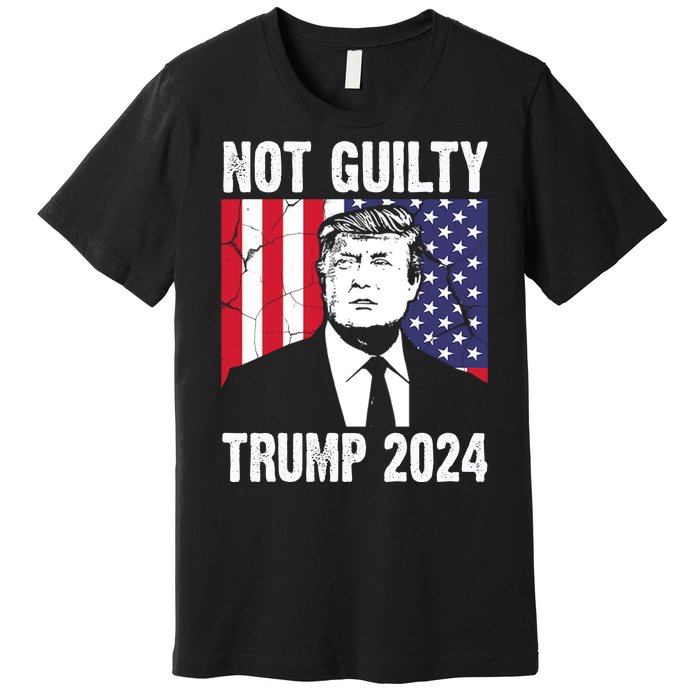 Trump Not Guilty 2024 Free Trump Usa Election Premium T-Shirt