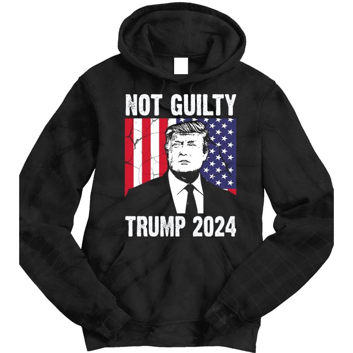 Trump Not Guilty 2024 Free Trump Usa Election Tie Dye Hoodie