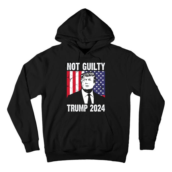 Trump Not Guilty 2024 Free Trump Usa Election Tall Hoodie