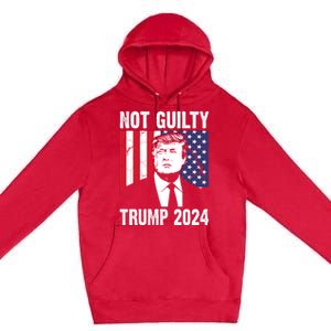 Trump Not Guilty 2024 Free Trump Usa Election Premium Pullover Hoodie