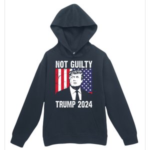 Trump Not Guilty 2024 Free Trump Usa Election Urban Pullover Hoodie