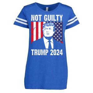 Trump Not Guilty 2024 Free Trump Usa Election Enza Ladies Jersey Football T-Shirt