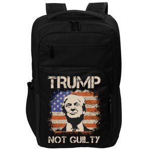 Trump Not Guilty Pro Trump Supporter American Flag Impact Tech Backpack