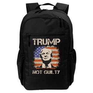 Trump Not Guilty Pro Trump Supporter American Flag Daily Commute Backpack