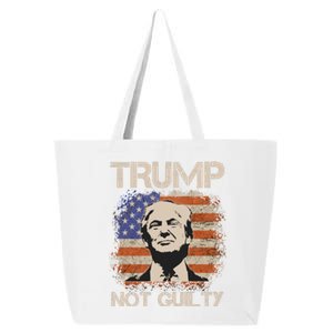 Trump Not Guilty Pro Trump Supporter American Flag 25L Jumbo Tote