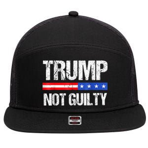 Trump Not Guilty, Trump Campaign 7 Panel Mesh Trucker Snapback Hat