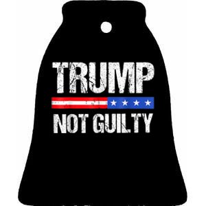 Trump Not Guilty, Trump Campaign Ceramic Bell Ornament