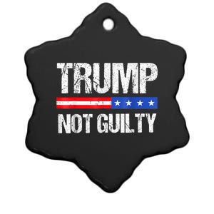 Trump Not Guilty, Trump Campaign Ceramic Star Ornament