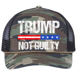 Trump Not Guilty, Trump Campaign Retro Rope Trucker Hat Cap